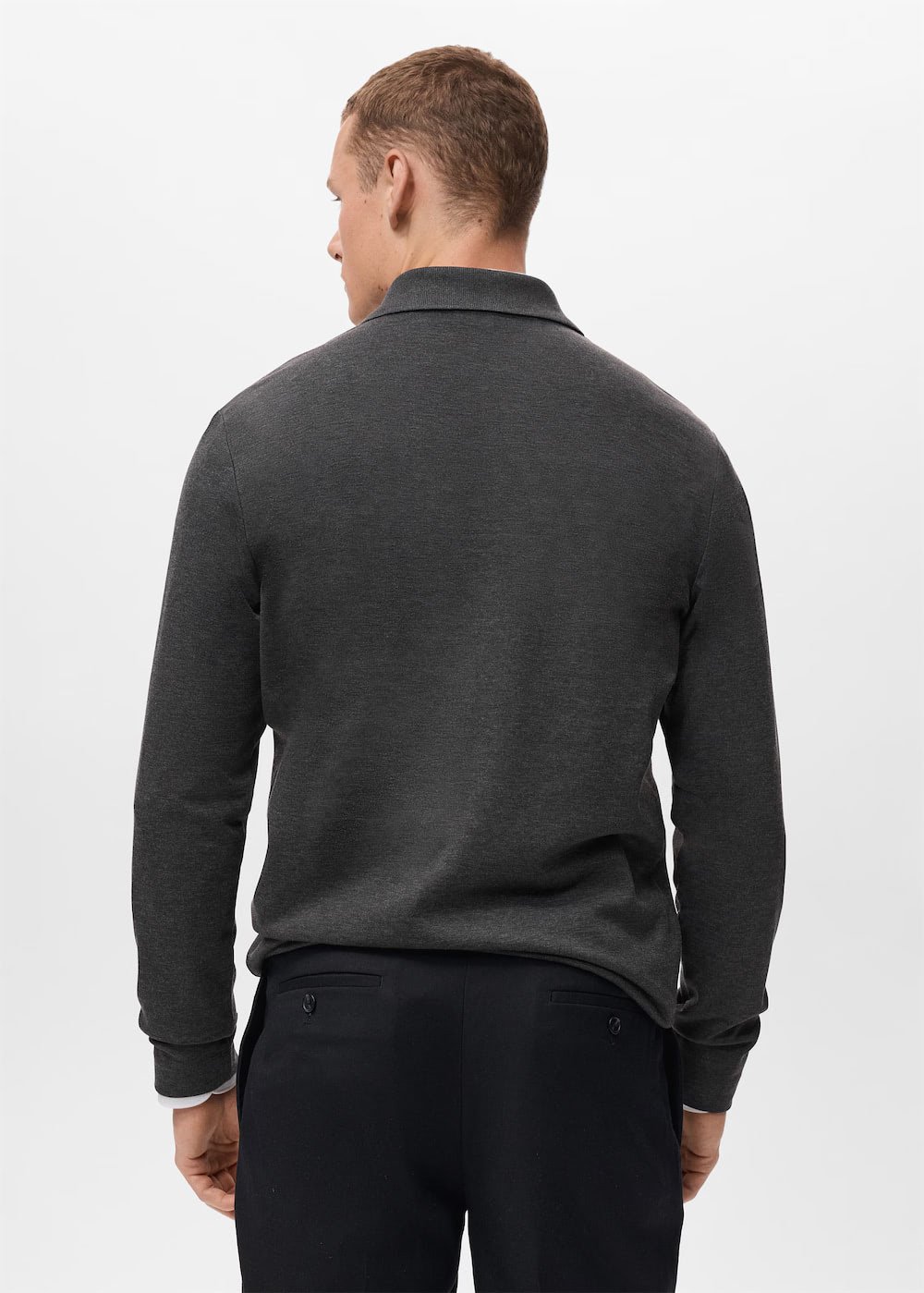 Regular-fit knitted polo sweater - Image 4