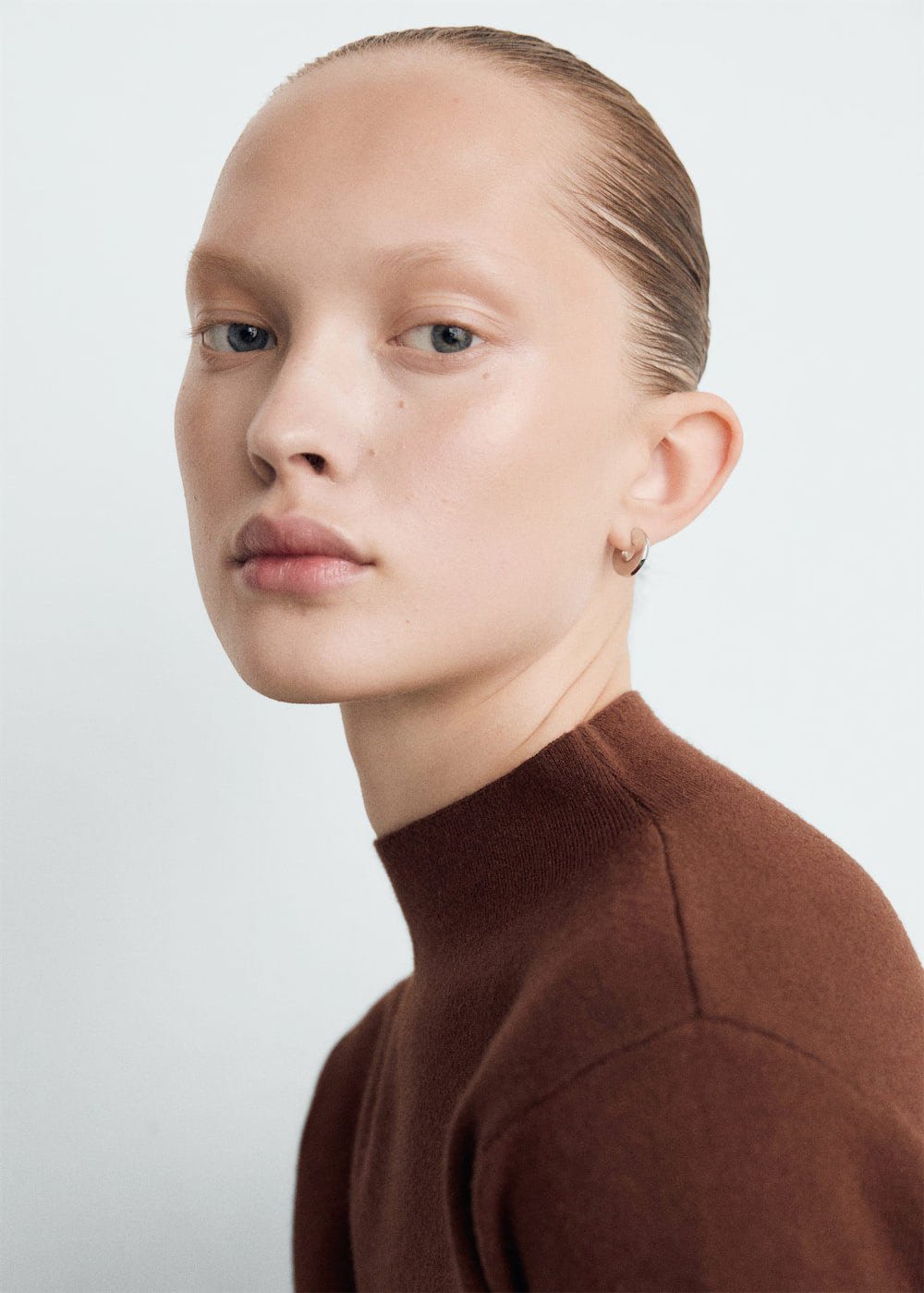 Knitted sweater with perkins neck - Image 4