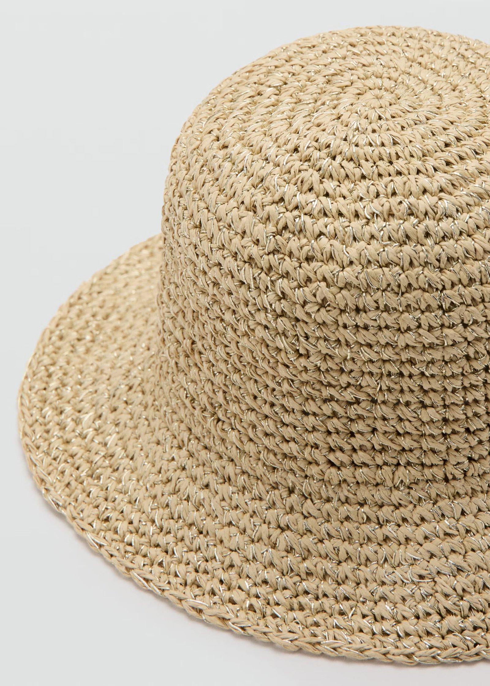 Lurex natural fibre bucket hat - Image 3